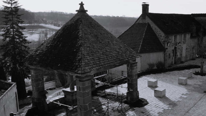  Vue bourg noir et blanc