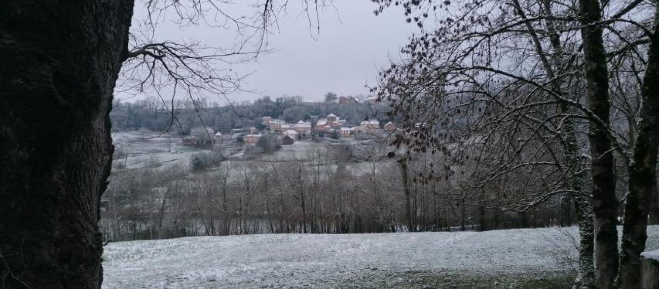 Vue Ligneyrac enneigé